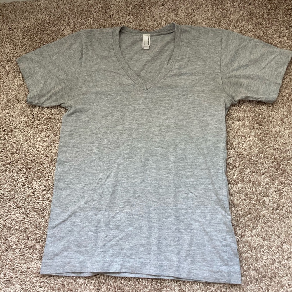 american apparel grey v-neck tshirt